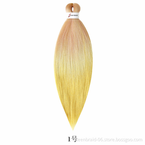 Wholesale Pre Stretched Tricolor Hair Synthetic Women Fibre Set Braids for Black People 26 inch Braid Hair Extensions